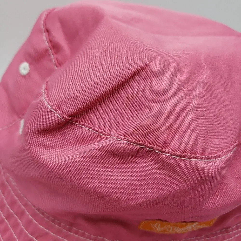UV Skinz Girls Reversible Bucket Hat Colorful Stripe Pink Ruffle Brim Sun UPF 50